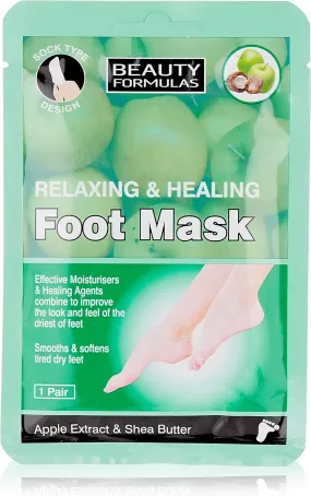 Beauty Formulas Relaxing And Healing Foot Mask 1 Pair