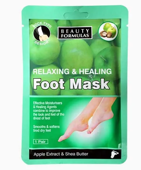 Beauty Formulas Relaxing And Healing Foot Mask 1 Pair
