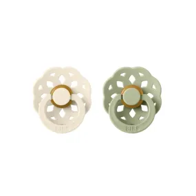 BIBS Dummies Boheme - Ivory/Sage 2PK