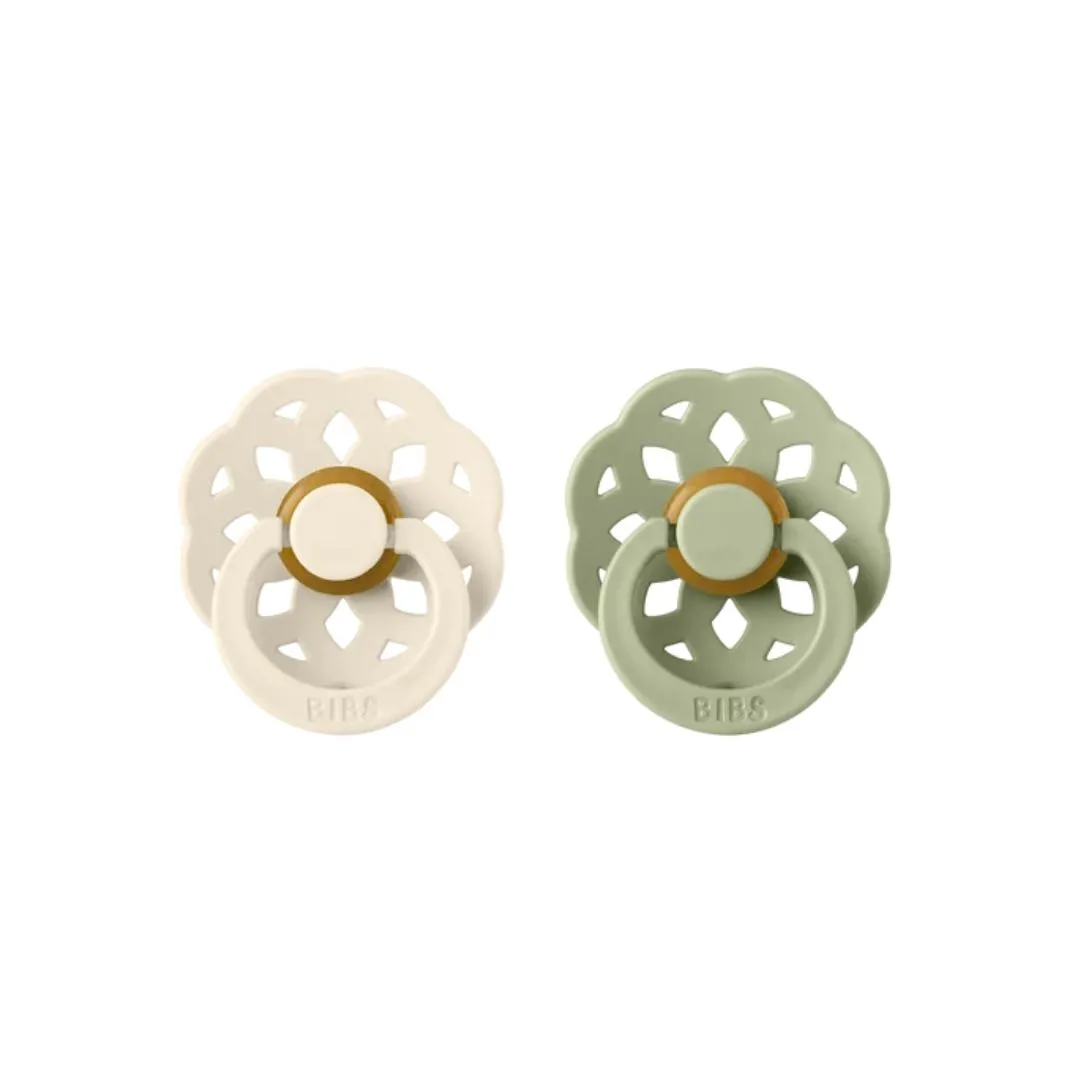 BIBS Dummies Boheme - Ivory/Sage 2PK