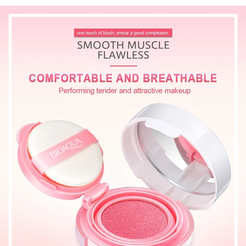 BIOAQUA Cushion Blusher Palette Nude Makeup Mineral Blush Bronzer Powder New Cosmetics Sleek Maquiagem Korean Make Up