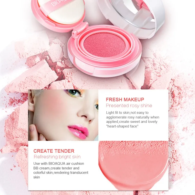 BIOAQUA Cushion Blusher Palette Nude Makeup Mineral Blush Bronzer Powder New Cosmetics Sleek Maquiagem Korean Make Up