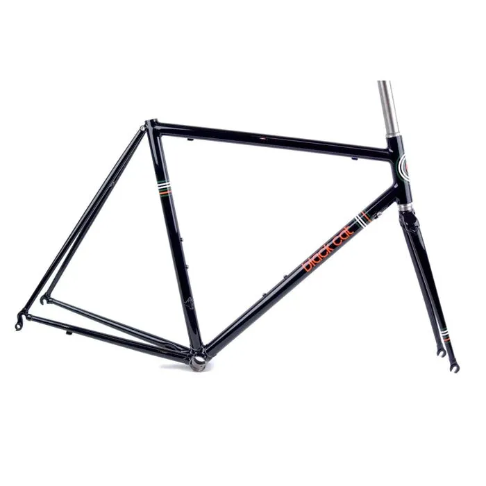 BLACKCAT BICYCLES Smooth Road Frame Set / Black Stripes 54