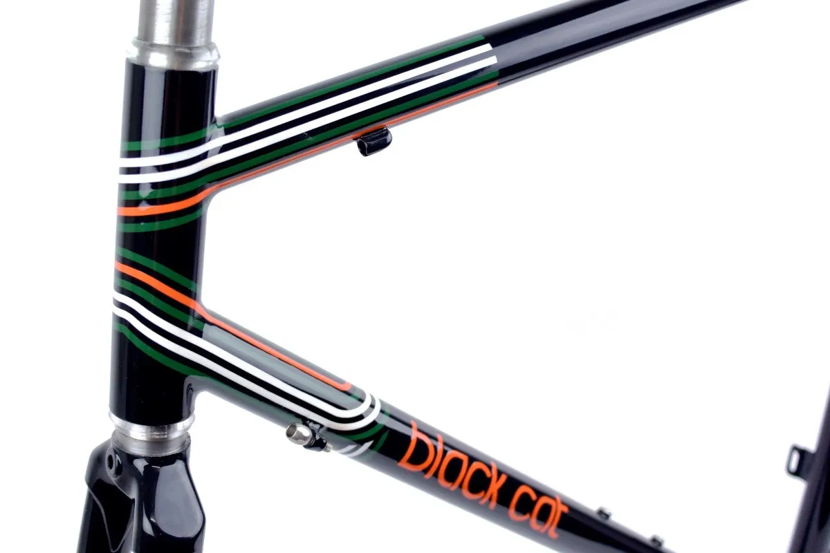 BLACKCAT BICYCLES Smooth Road Frame Set / Black Stripes 54