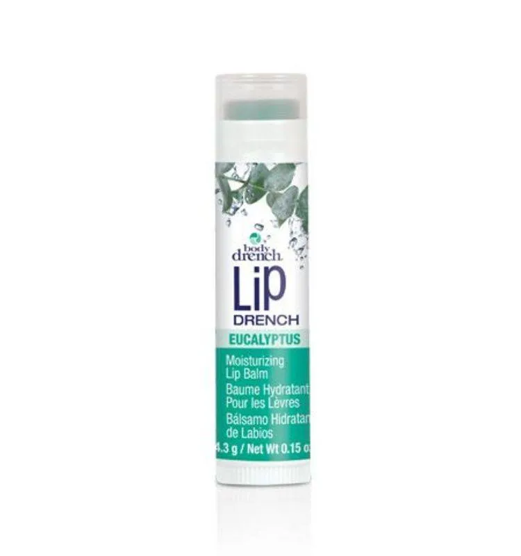 BODY DRENCH LIP DRENCH MOISTURIZING FRUITY LIP BALM EUCALYPTUS .15 OZ