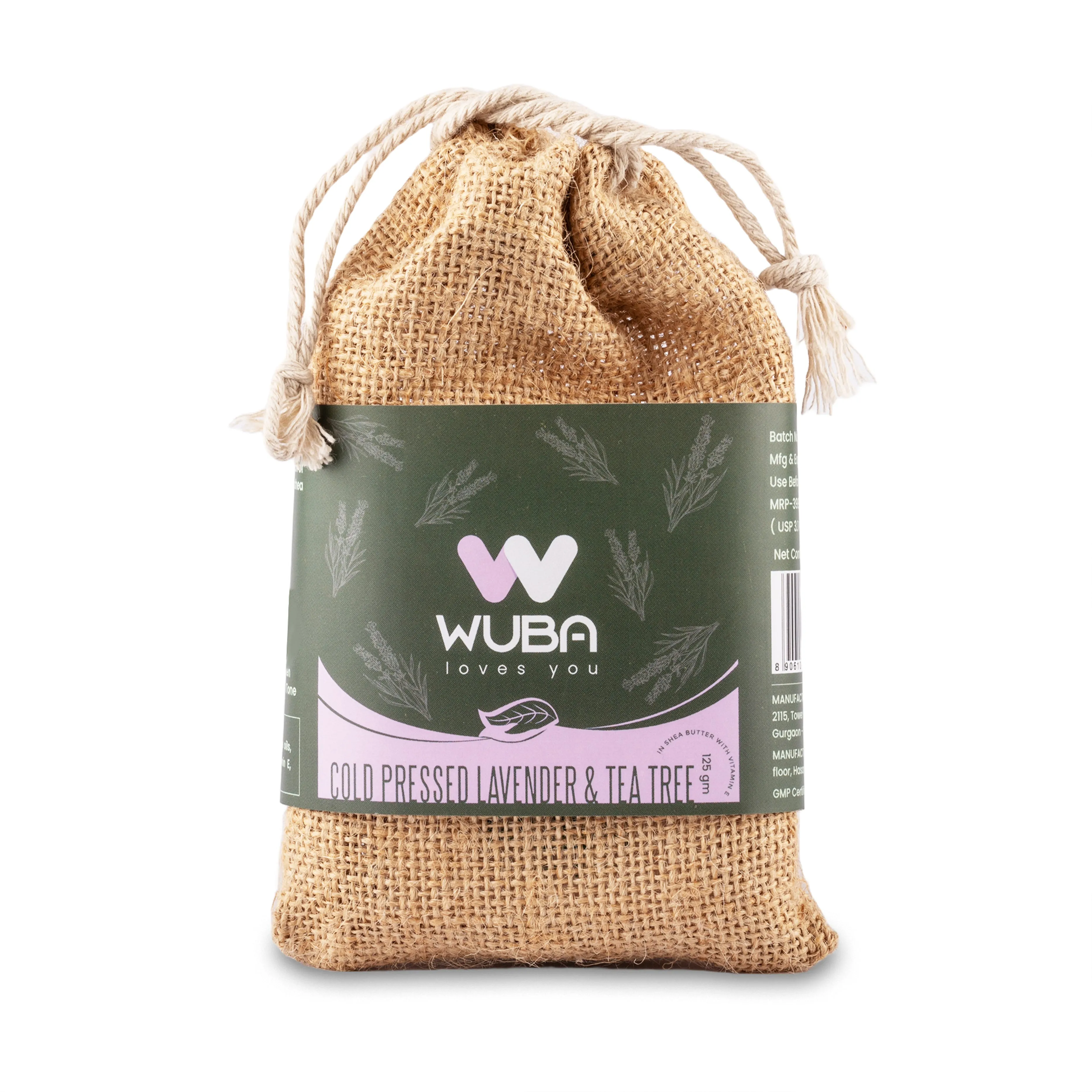 Cold Pressed Lavender and Tea Tree Soap in Shea Butter with vitamin E - 125gm