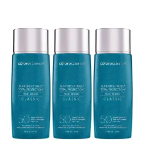 Colorescience Sunforgettable Total Protection Face Shield Classic SPF 50 55ml 3 Pack Set
