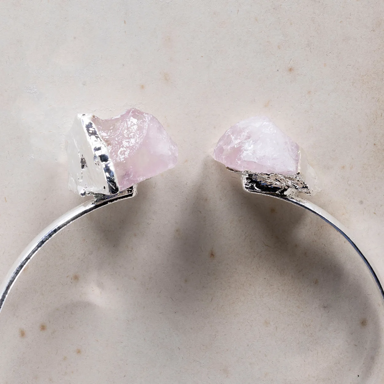 Elements Bracelet Rose Quartz Silver