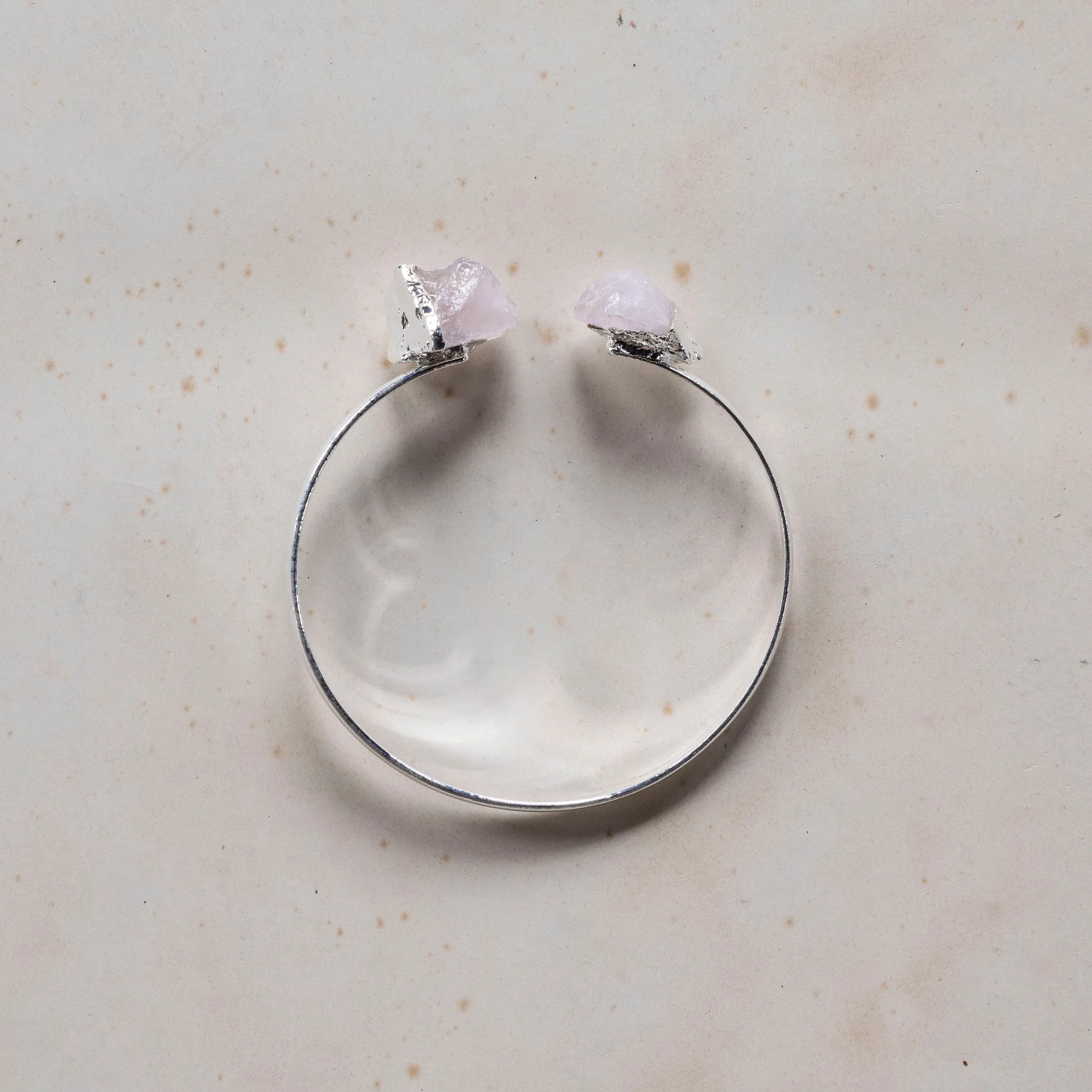 Elements Bracelet Rose Quartz Silver