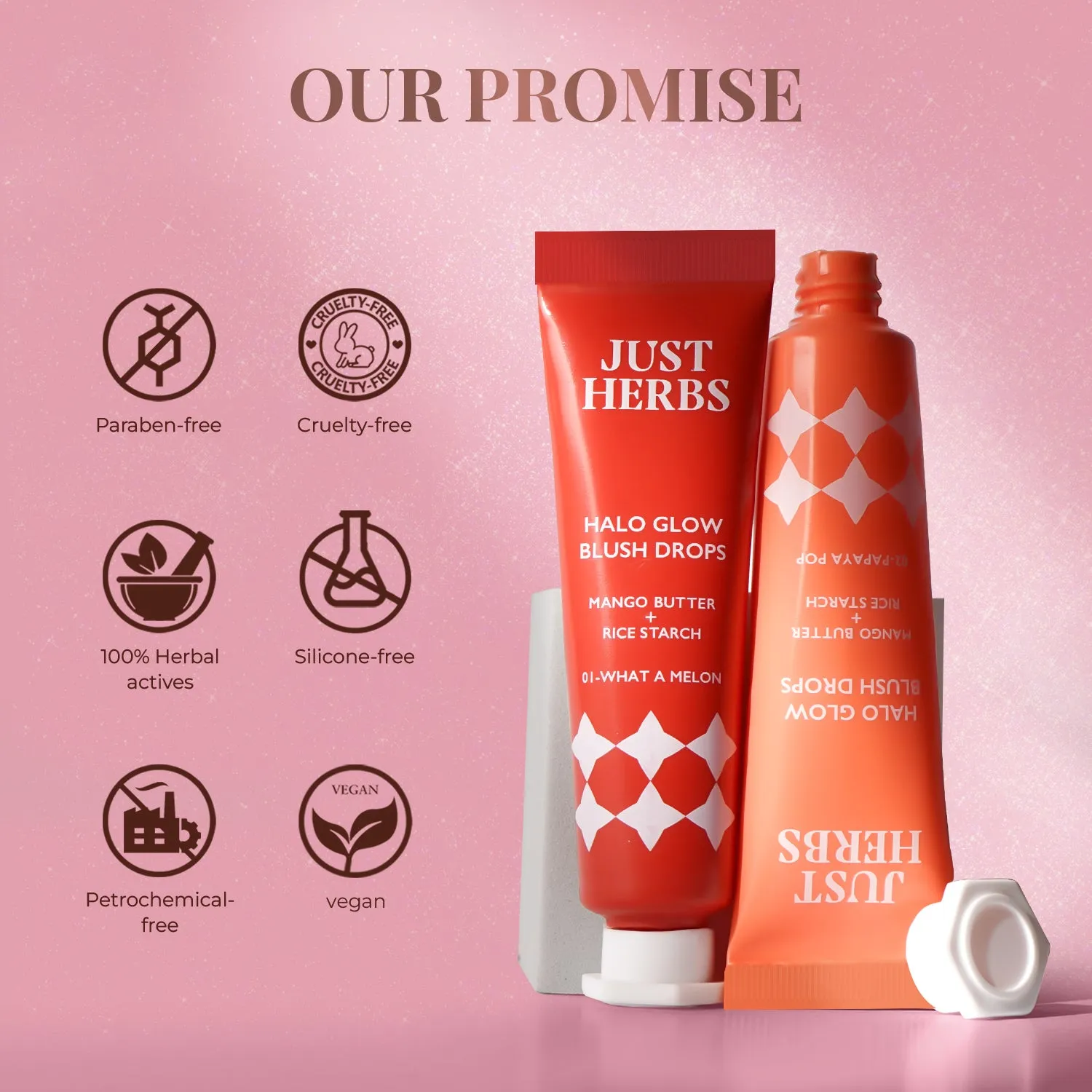 Halo Glow Blush Drops with Mango Butter & Rice Starch : 10 ml