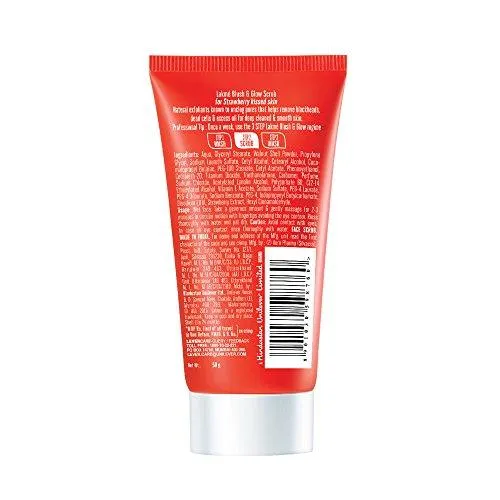 Lakme Blush & Glow Strawberry Face Scrub, 50g