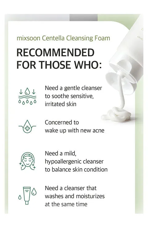 mixsoon Centella Cleansing Foam 5.07 fl oz/ 150ml